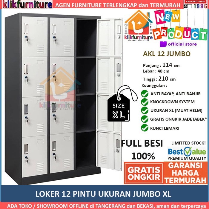 Loker Besi JUMBO 12 Pintu AKL 12 / TL04