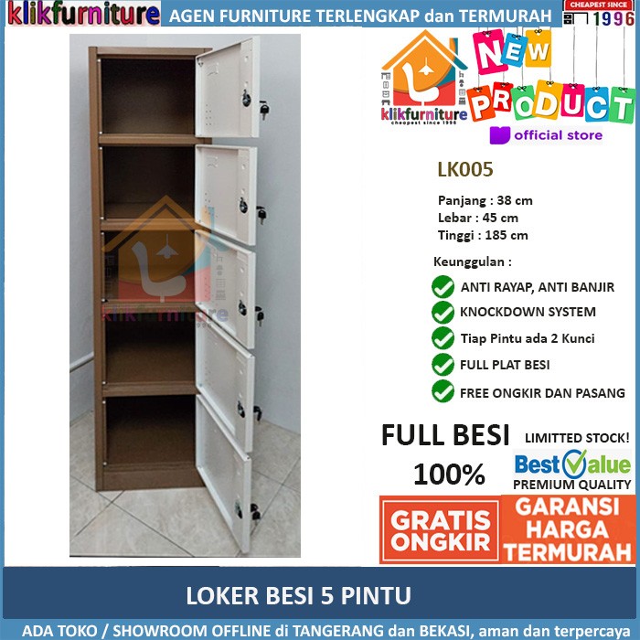 Lemari Loker Locker Cabinet 5 Pintu Full Besi SAPPORO KOLN 5