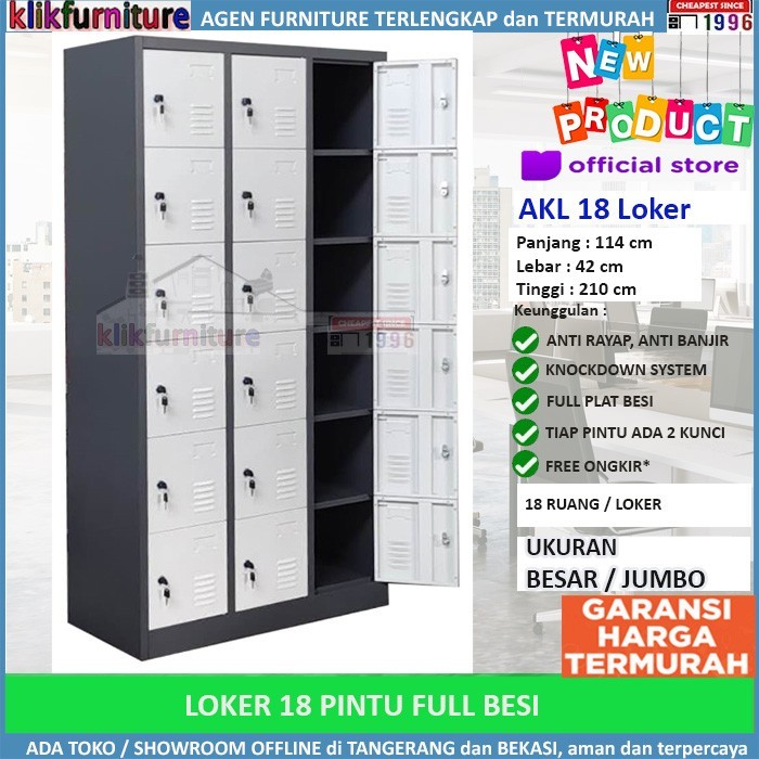 Loker Besi 18 Pintu JUMBO AKL 18