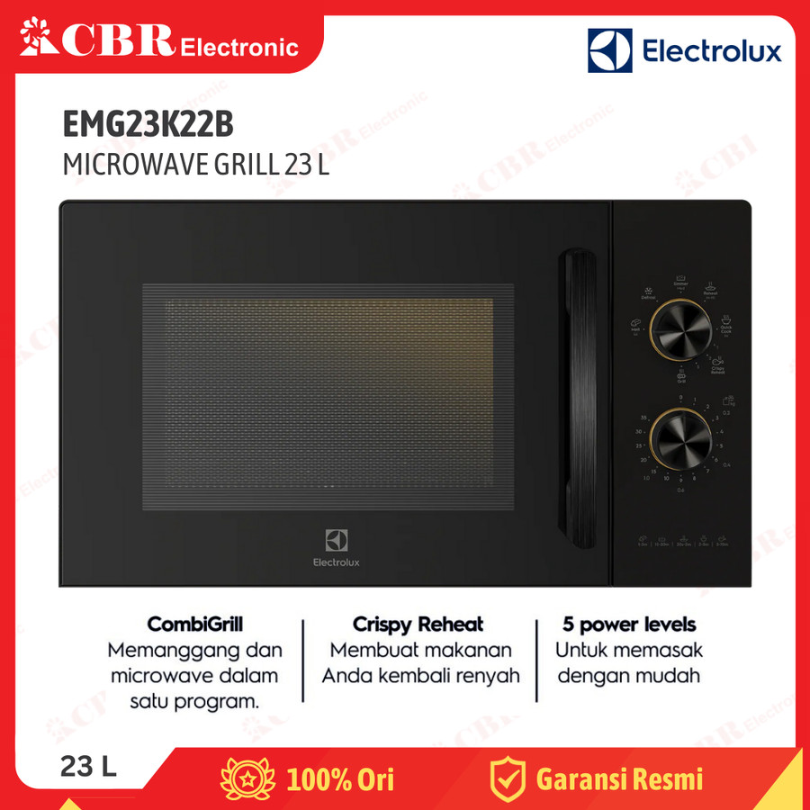 Microwave FREESTANDING ELECTROLUX EMG23K22B (23L / Grill)