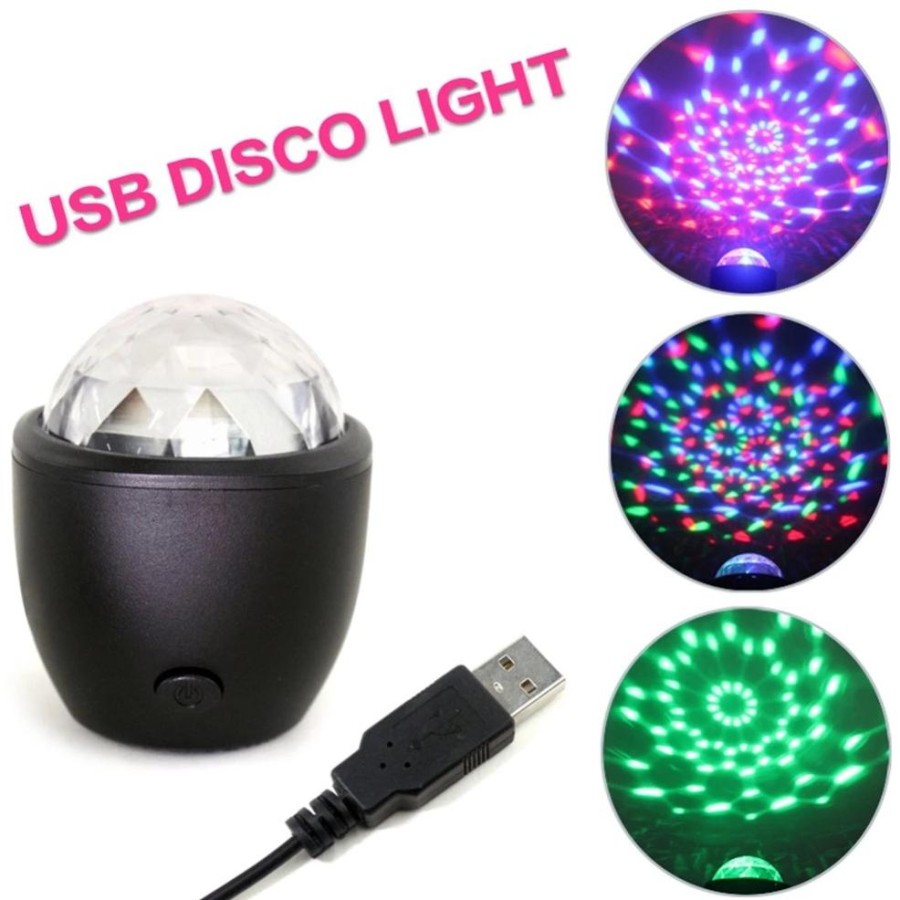 Crystal Magic Ball Disco LED 5V USB Bluetooth speaker / Lampu Disco Speaker Bluetooth