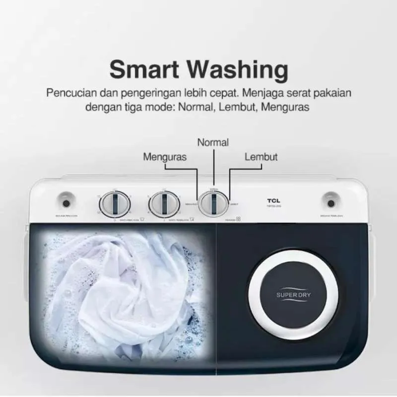 TCL MESIN CUCI 10KG TWIN TUB - TWT106-20S