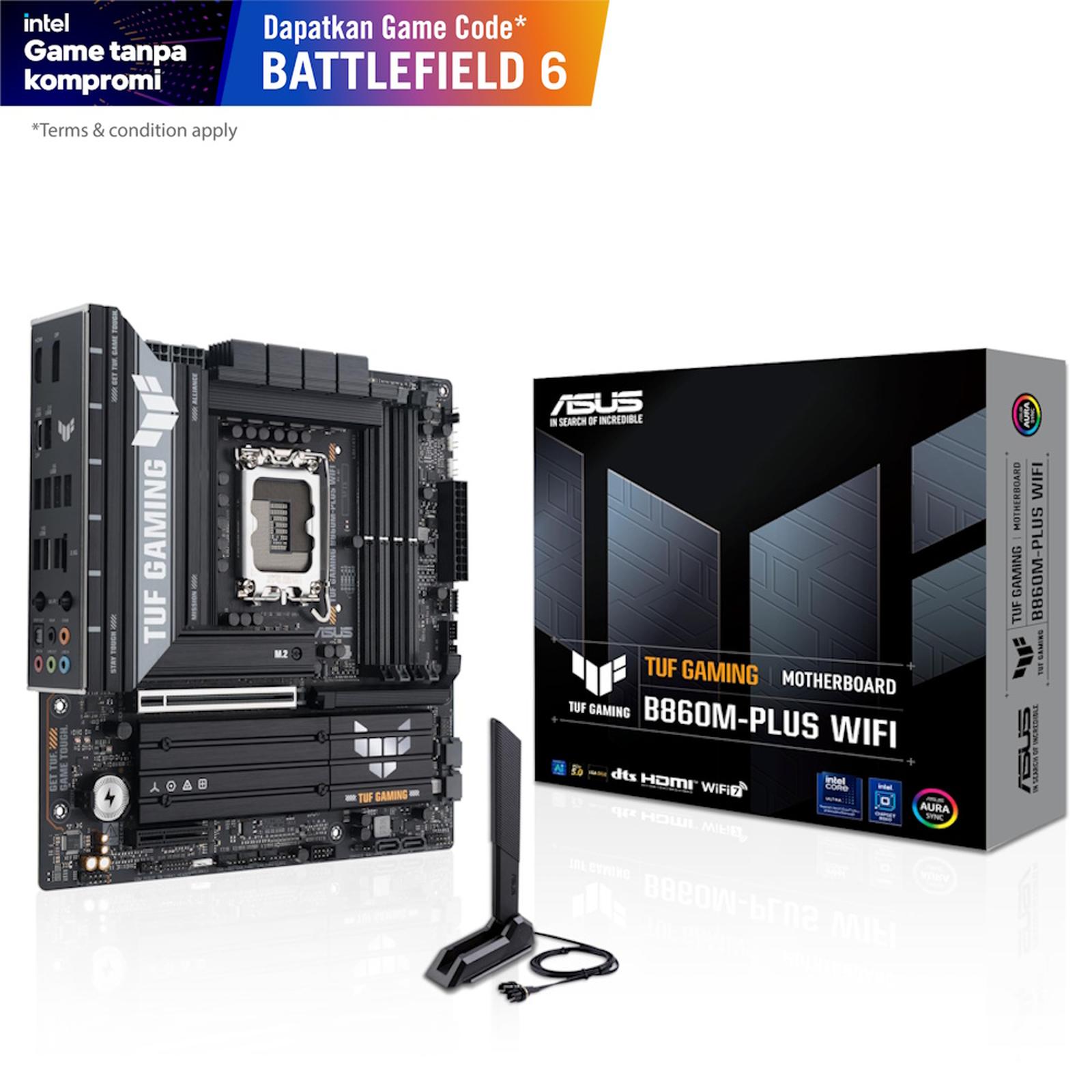 ASUS TUF GAMING MOTHERBOARD MATX B860M-PLUS WIFI LGA1700
