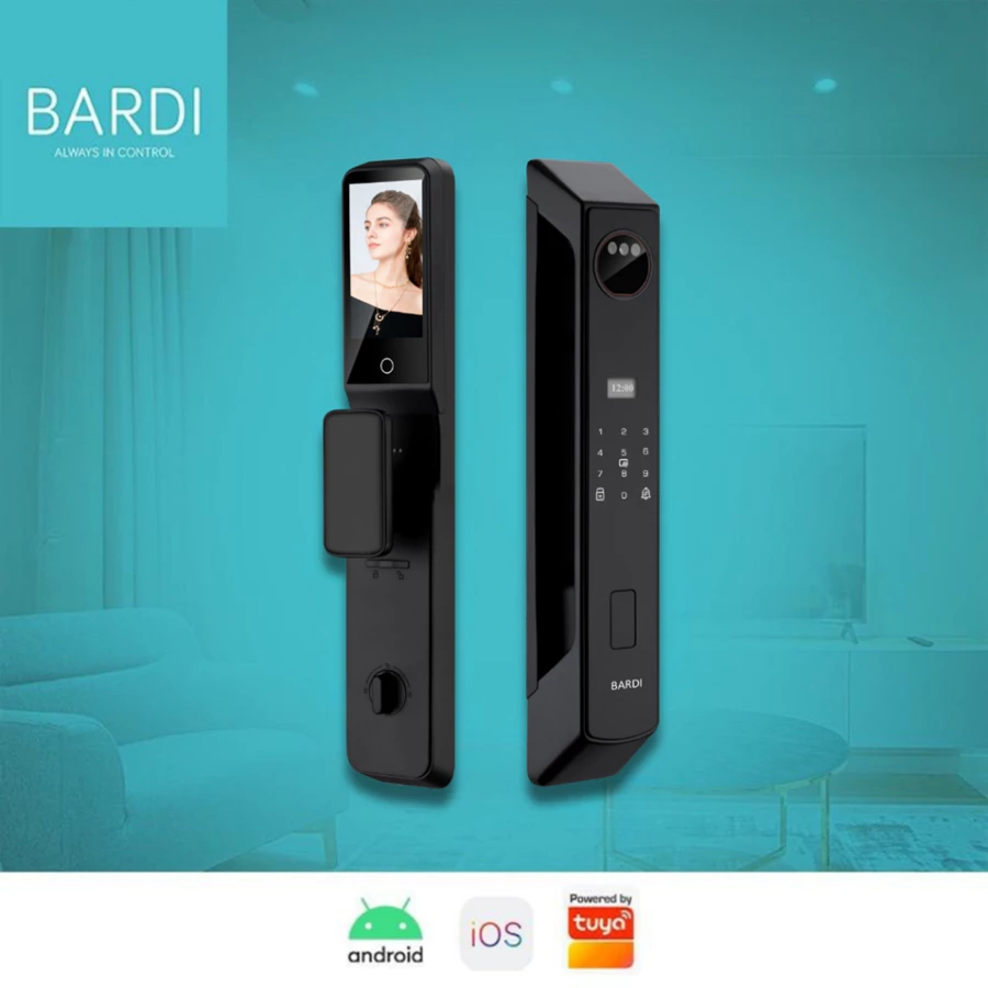 BARDI Smart Door Lock with Palm Recognition Dual Intercom Komunikasi Dua Arah Chargeable