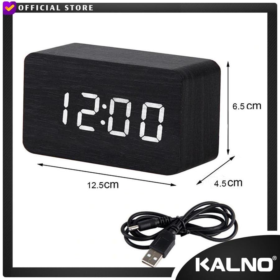 Wooden clock sedang / medium - lampu kayu led elegant