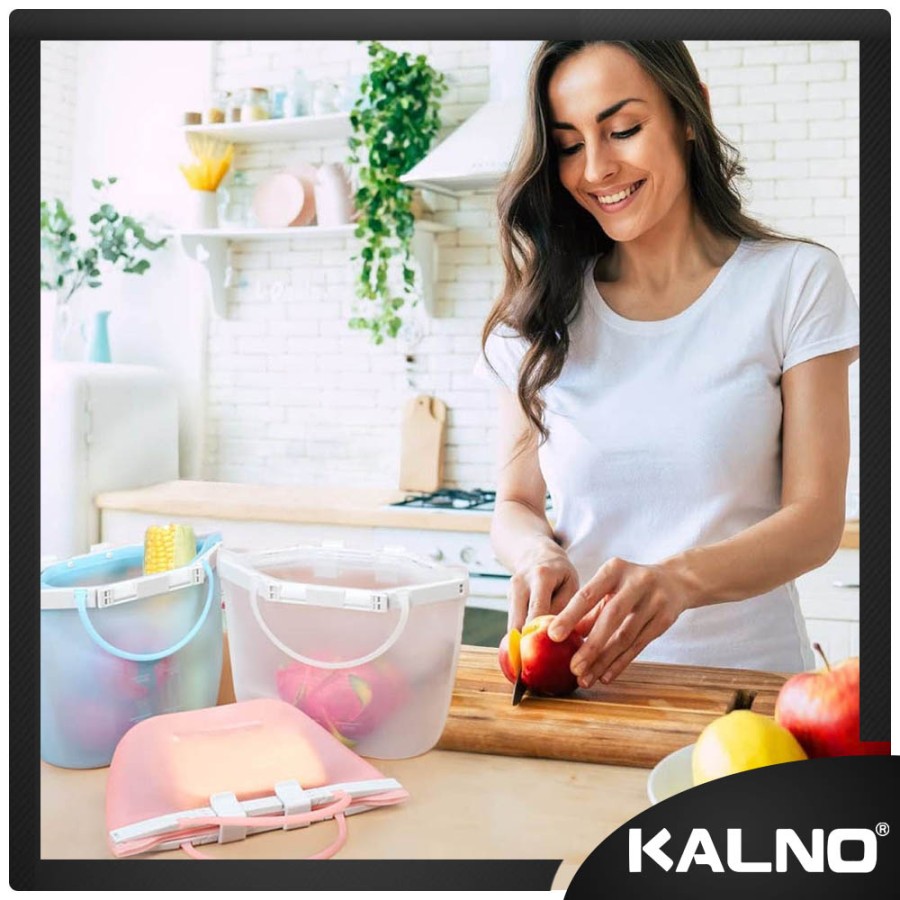 Silikon Tempat Makanan Fresh - Tempat Serbaguna Kedap Udara 1L Z7