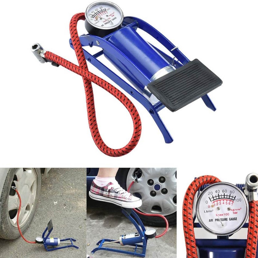 Pompa Angin Injak Kaki Manual Mini Motor Mobil Sepeda Pi331