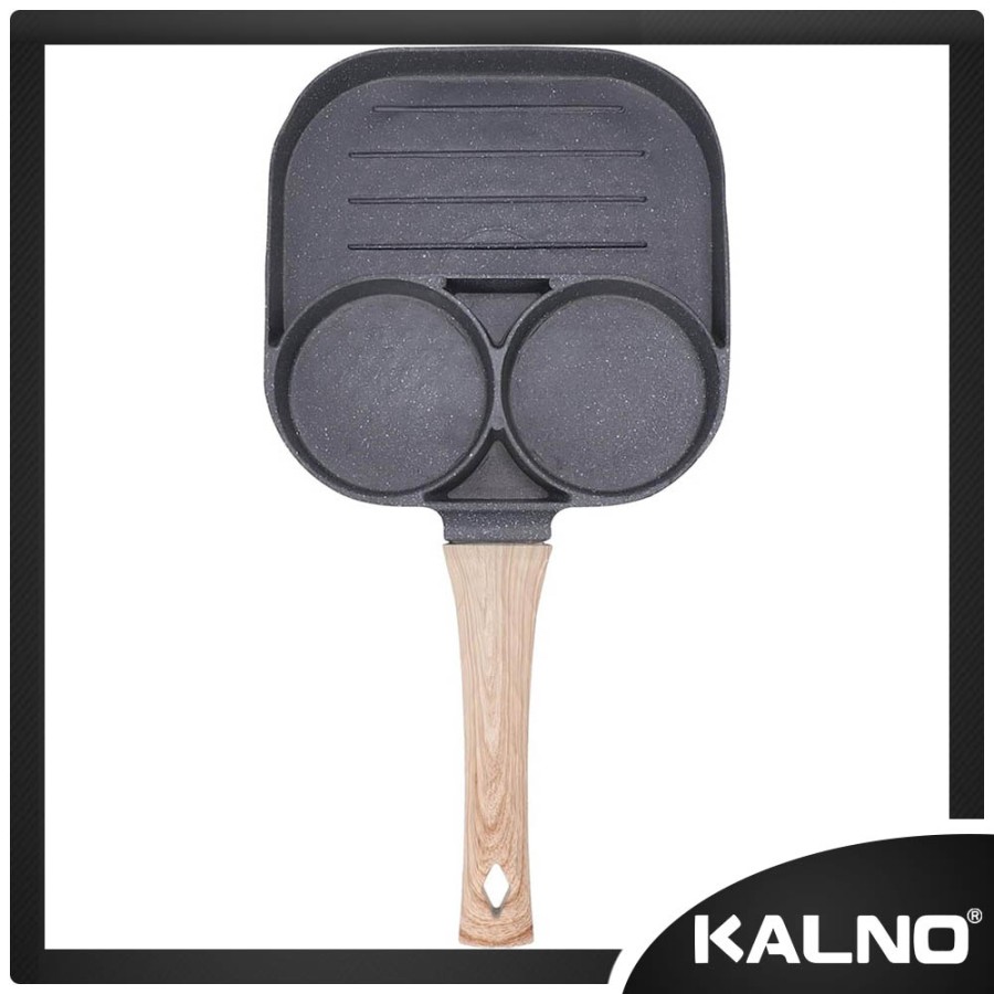 Teflon 3 In 1 Panci Teflon Anti Lengket Grill Fry Pan - Panci PT366