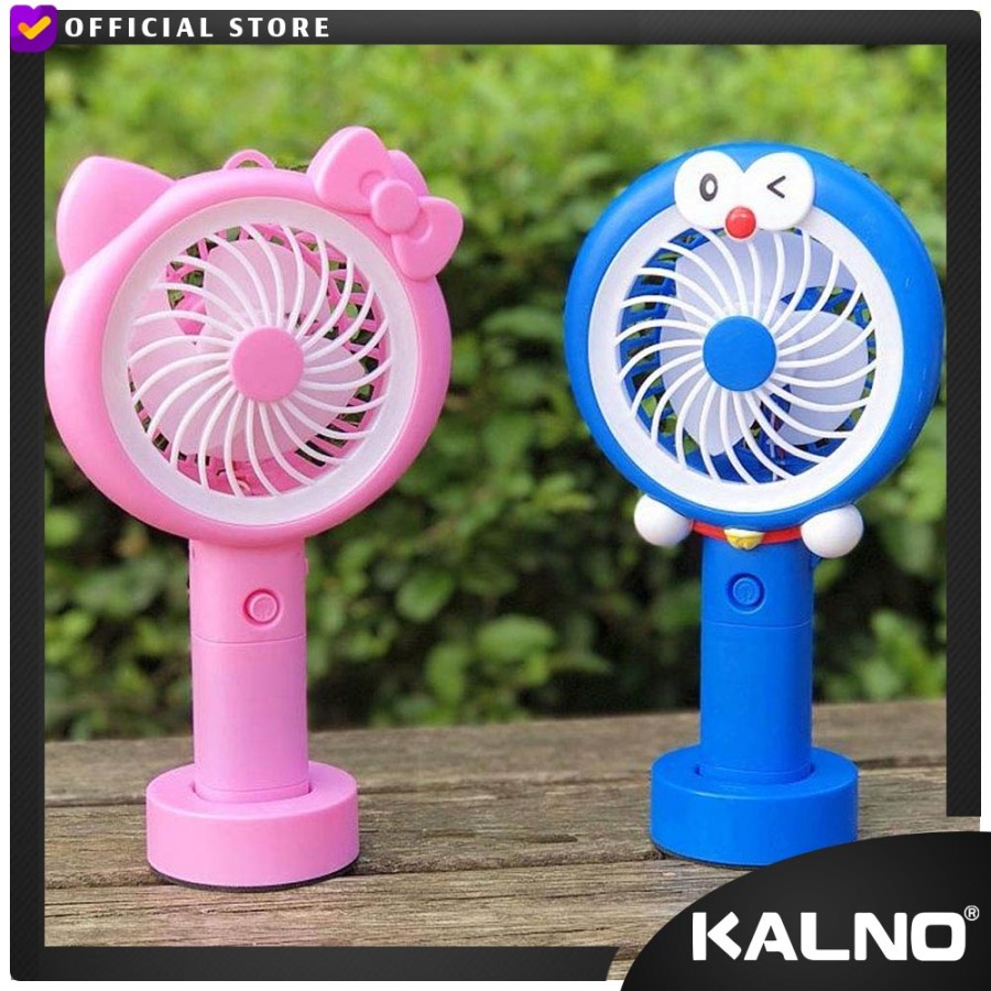 Kipas kartun cartoon fan -lampu led rechargeable bisa berdiri random