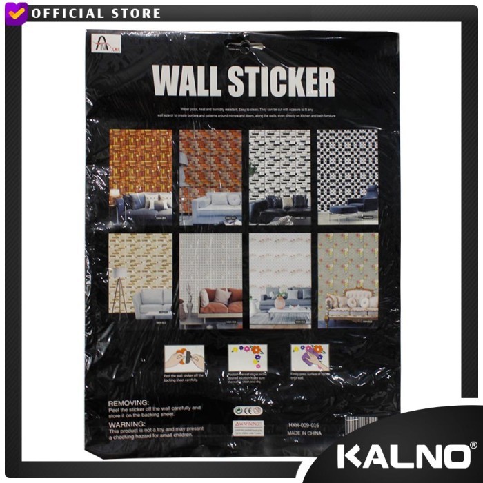 Wallpaper Stiker 3D STICKER WALL DECORATION Motif Bata Bunga