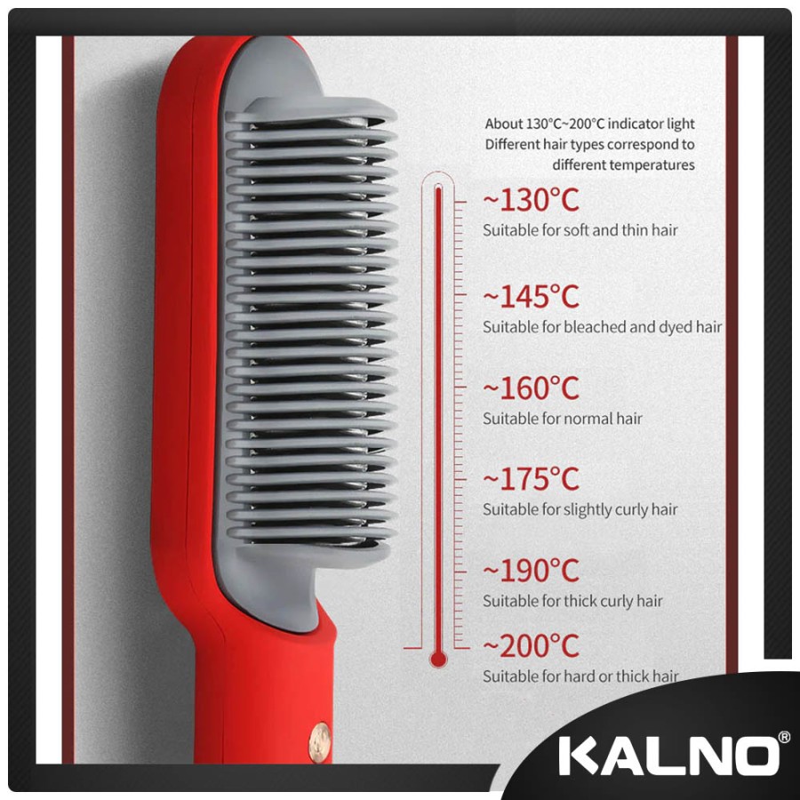 Catokan Sisir Pelurus Rambut Hair Straightener Curler 2 In 1 T909B