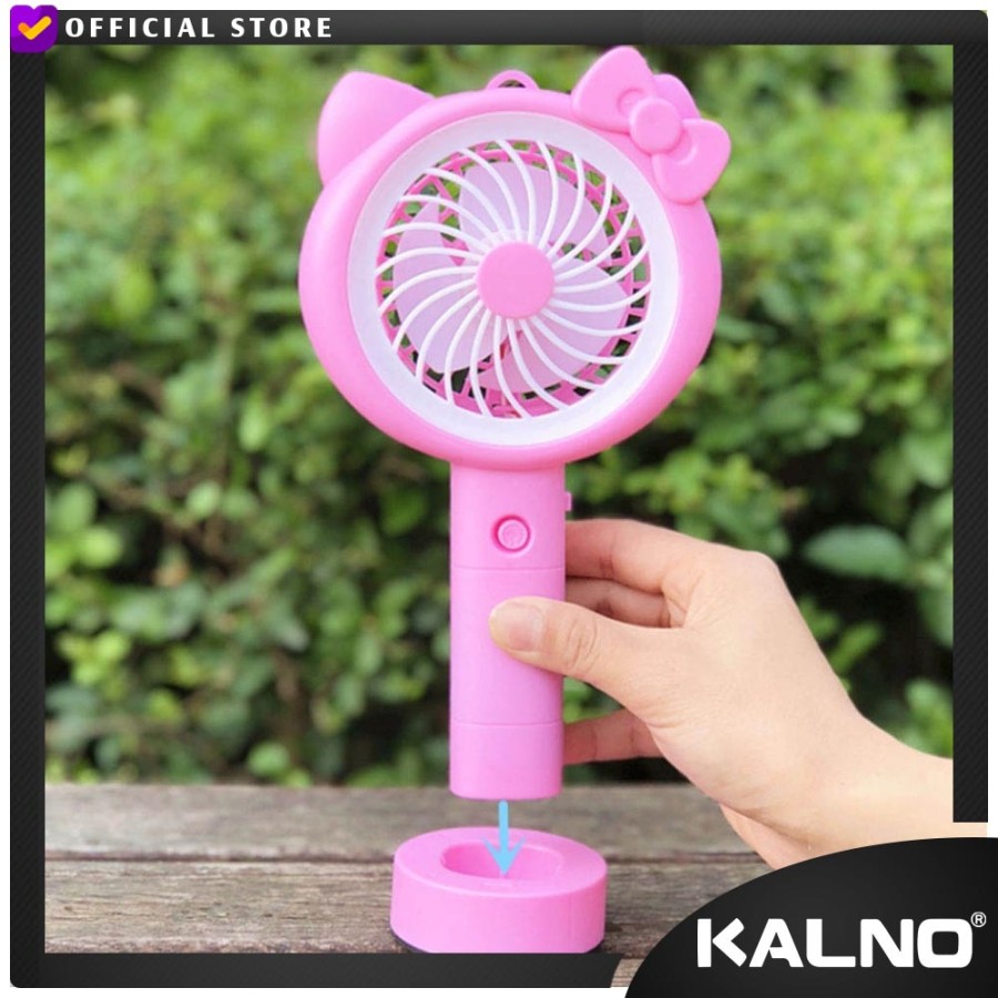 Kipas kartun cartoon fan -lampu led rechargeable bisa berdiri random