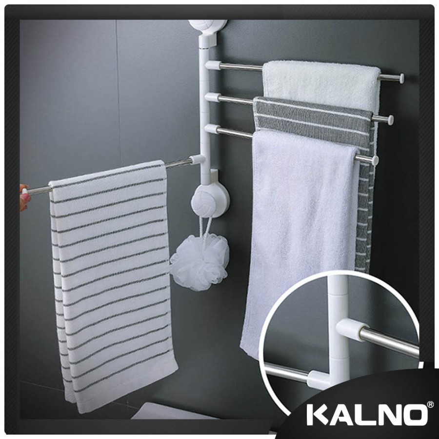 Rak Handuk RH014 Dan Lap Tangan 4 Tingkat Simple Minimalsi - Gantungan