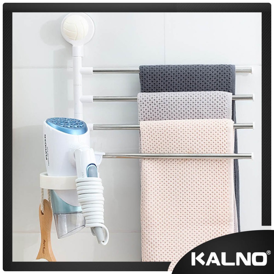 Rak Handuk Holder RHH018 Rak Hair Dryer 4 Tingkat Simple Minimalis