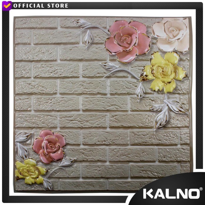Wallpaper Stiker 3D STICKER WALL DECORATION Motif Bata Bunga