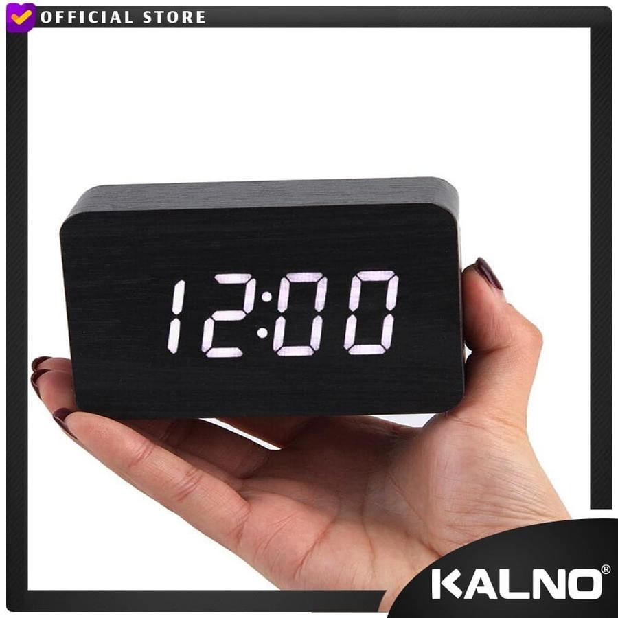 Wooden clock sedang / medium - lampu kayu led elegant