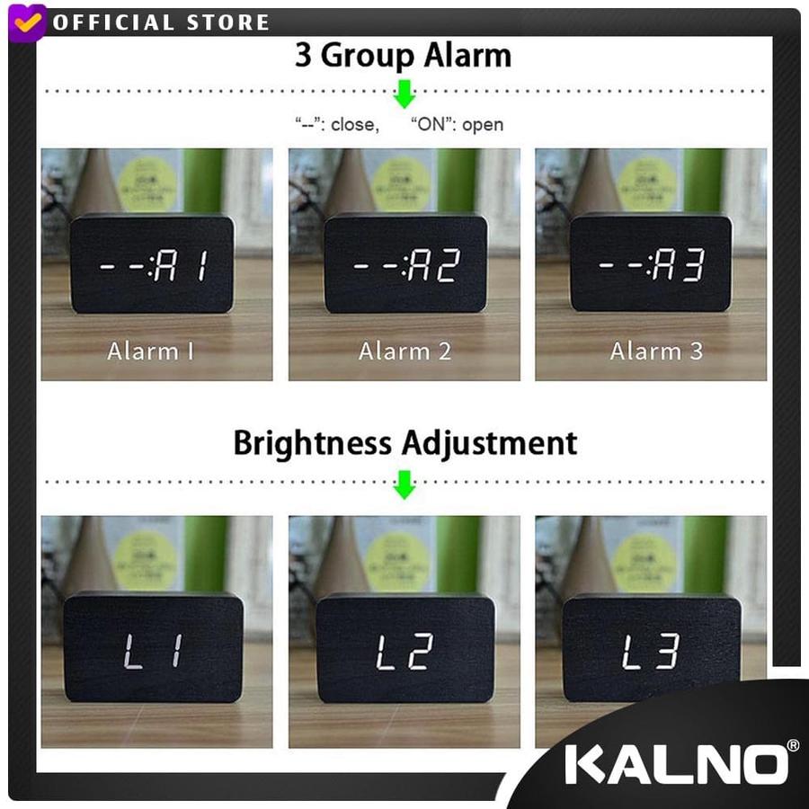 Wooden clock sedang / medium - lampu kayu led elegant