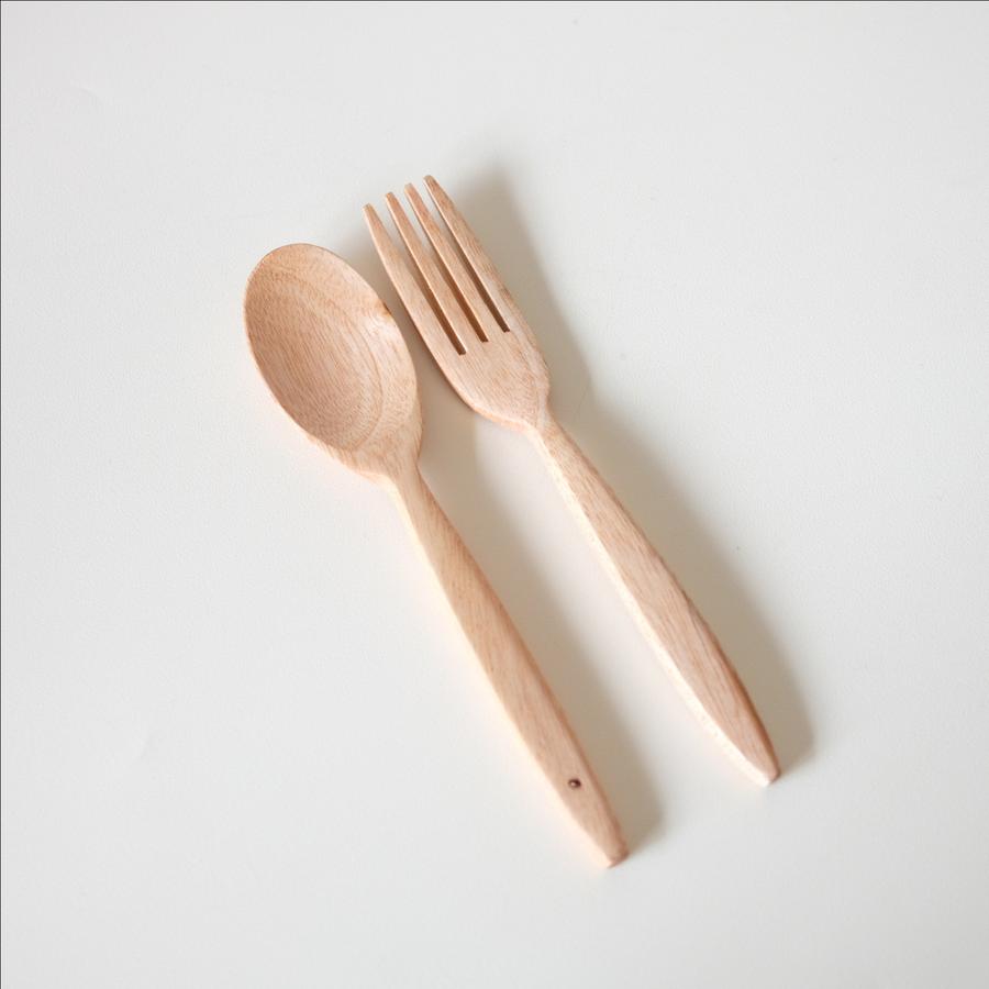 Sendok Makan Kayu Mahoni Motta Set Dekayu | Sendok Korea | Food Grade