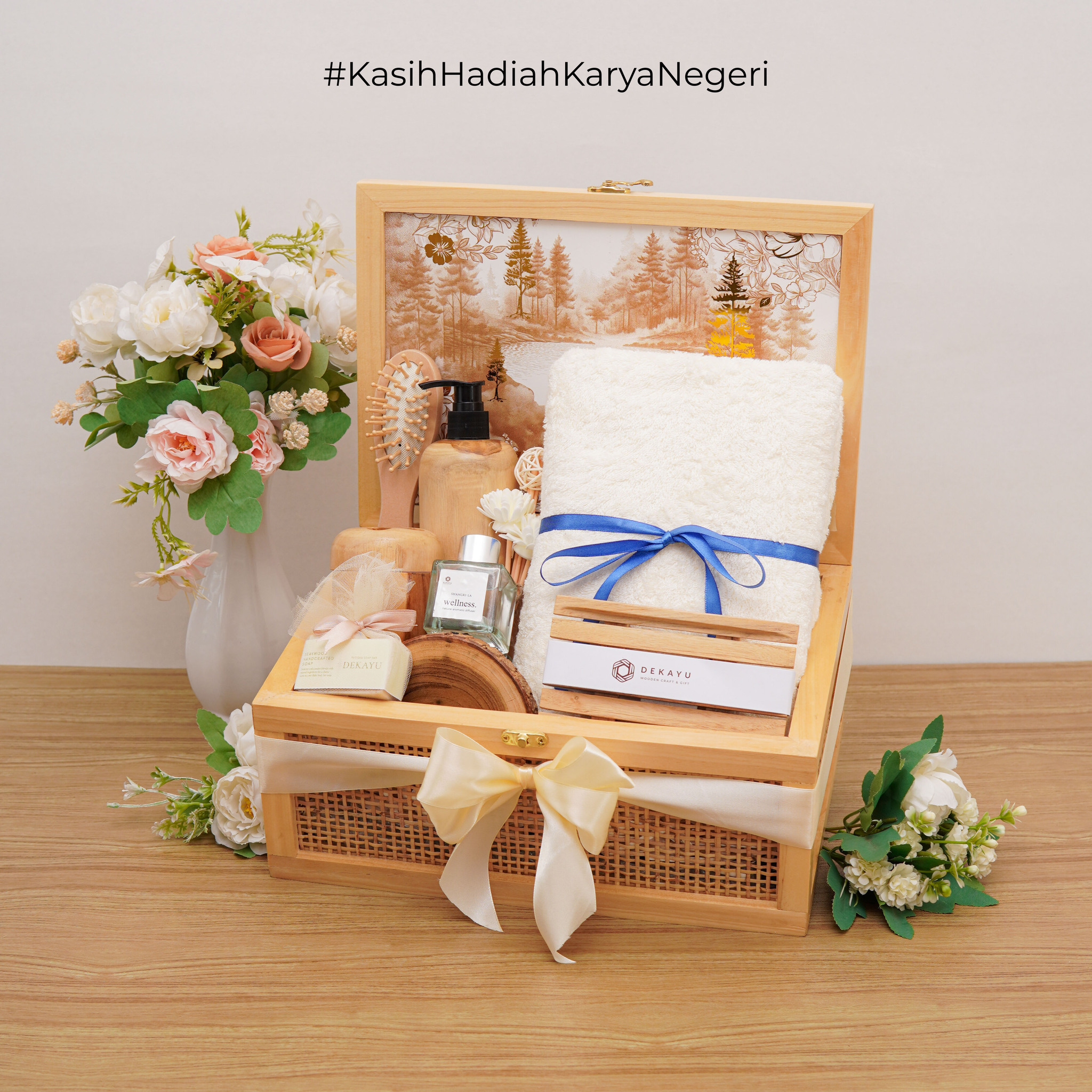 Dekayu - Hampers GRANDE CALM ESSENTIALS | Hampers Wedding | Hampers Babybord | Bathroom set