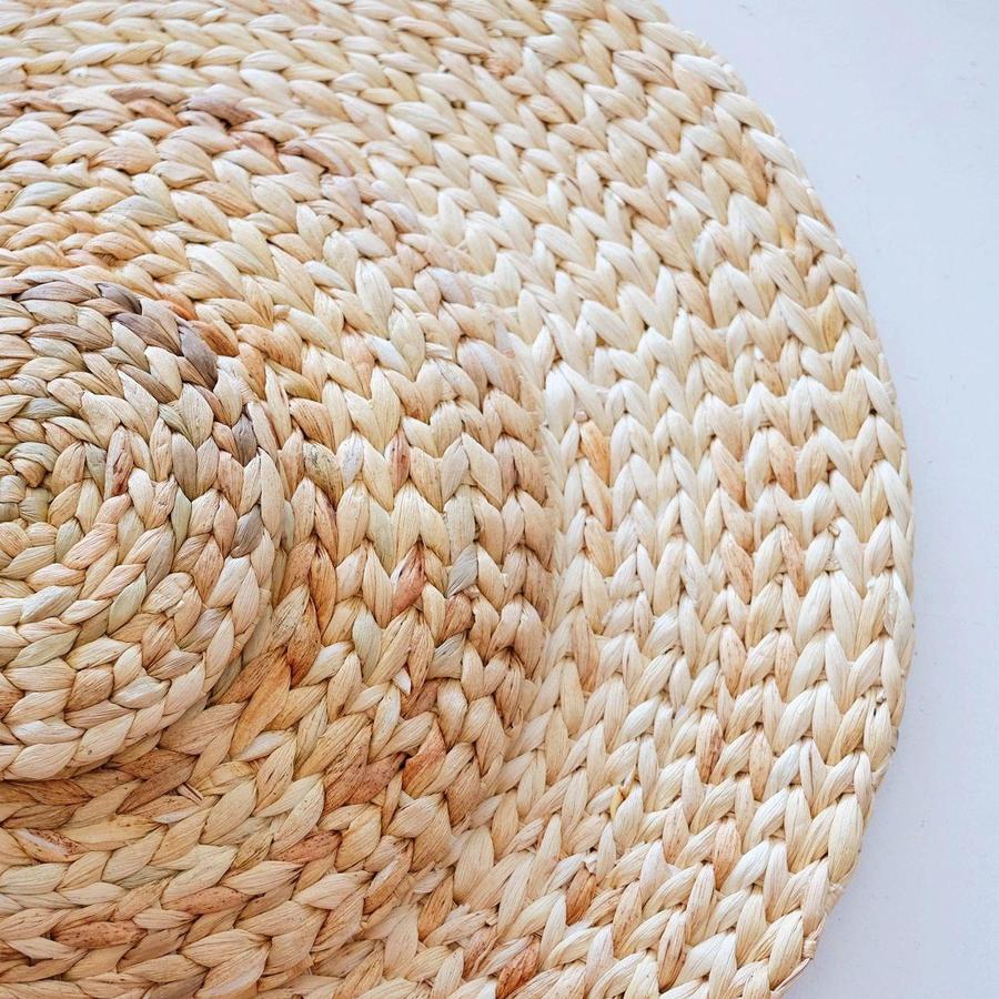 Alas Anyam Eceng Gondok L 50cm Dekayu | Props Foto | Placemat Eceng