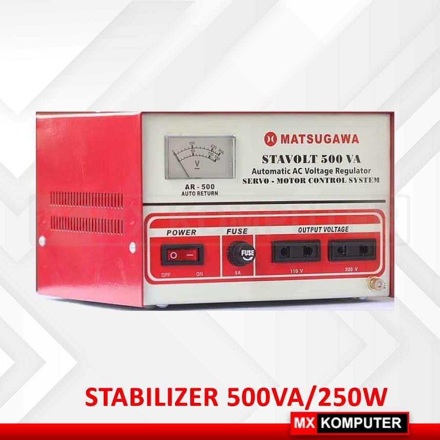 Stavolt Motor MATSUGAWA 500VA AR-500 Servo Stabilizer Stavol MATSUNAGA