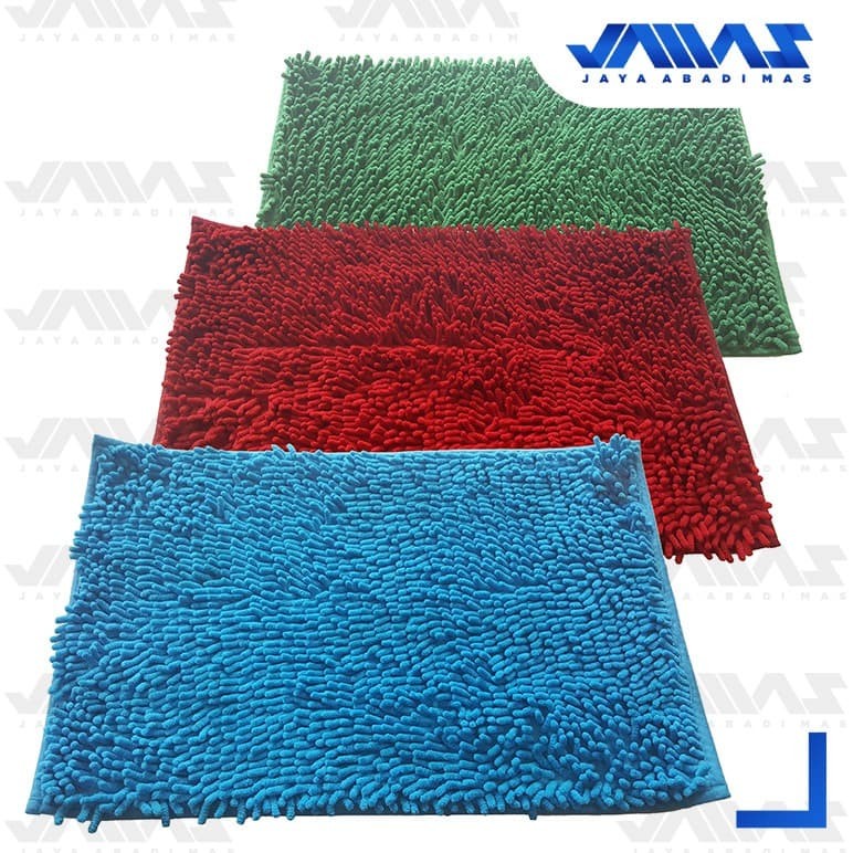 Keset Cendol Doff Serat Panjang - Chenille Microfiber 40x60cm