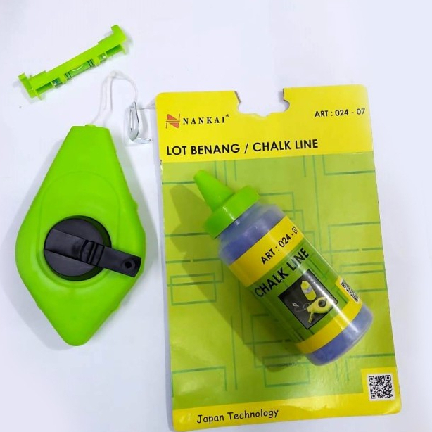 Benang Sipatan Ukur Tukang Set/ benang tukang set/Chalk line reel with chalk/ Sipatan Tinta BERKUALITAS