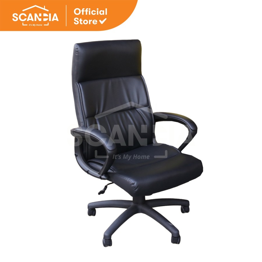 SCANDIA Office Chair Kursi Kantor Vattern 69x72x112-122 Cm Black Hitam