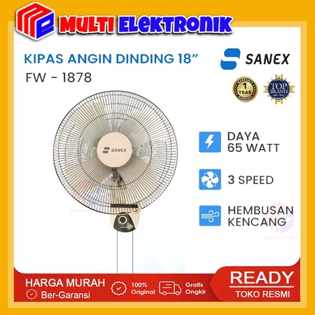 Sanex Wall Fan 18 inch FW 1878 / 1879 Kipas Angin Dinding