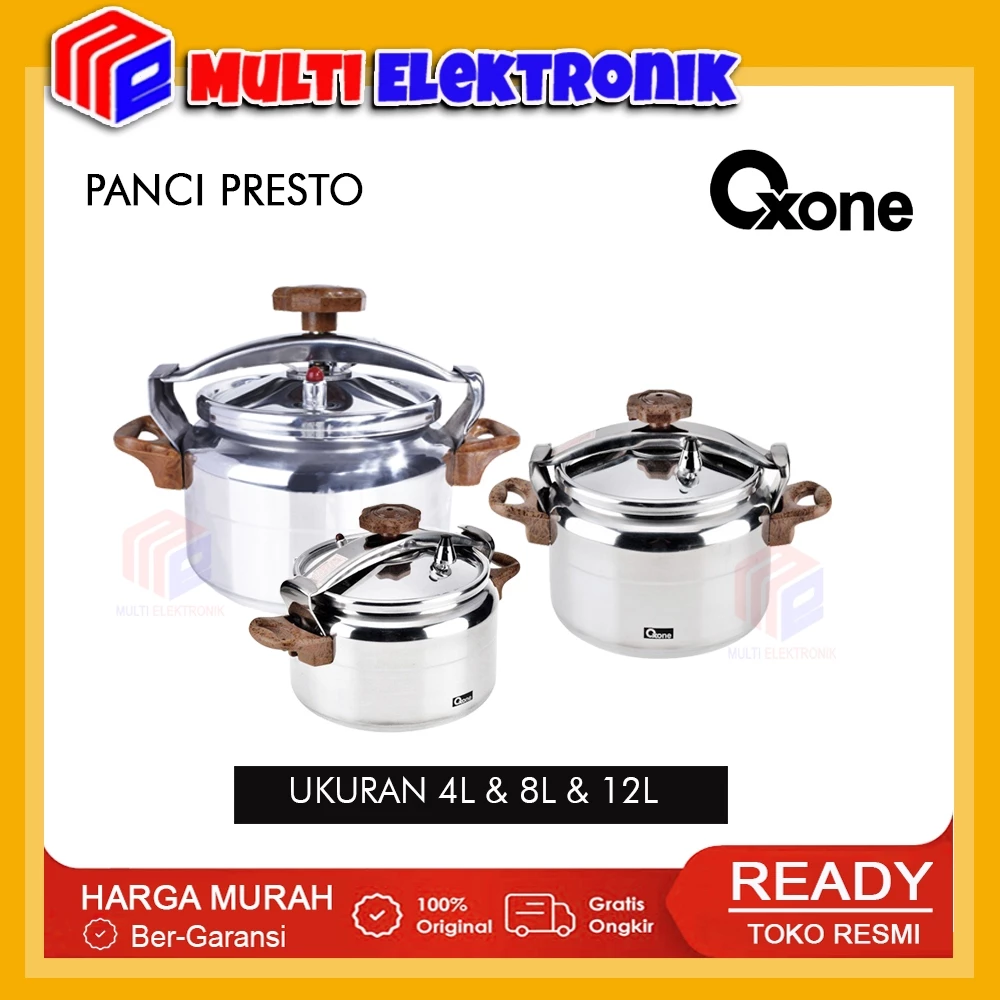 Oxone Panci Presto / Pressure Cooker Oxone Alumunium Cocok Untuk Semua Jenis Kompor