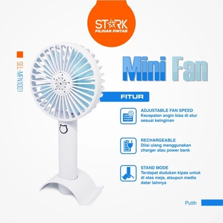 Stark Kipas Angin Mini Portable / Kipas Angin Portable Rechargeable - STARK