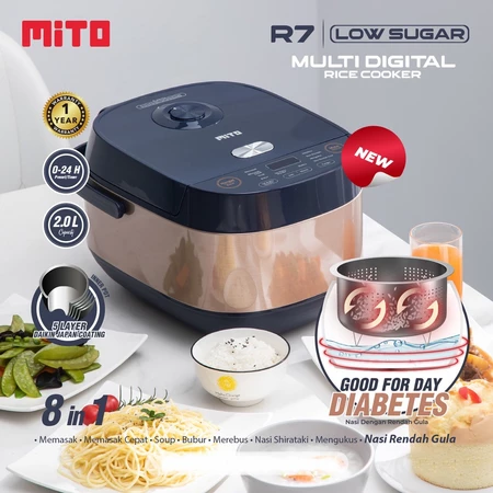 Mito Rice Cooker Multi Digital R7 kapasitas 2 Liter 8 in 1