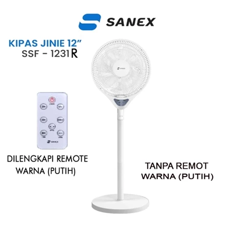 Sanex Kipas Angin SSF-1221 / SSF-1221R / SSF-1231 Stand & Desk Fan 12 Inch