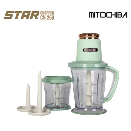 Mitochiba Chopper CH-250 / CH250 - 3 Tingkat 9 Mata Pisau - New Star Blade - Penggiling Daging Buah dan Sayur