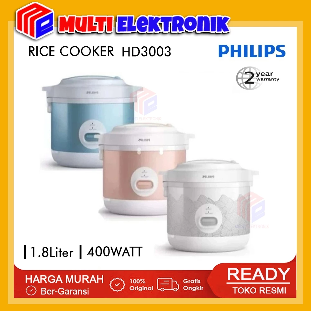 Philips Rice Cooker 1.8L Magic Com 3 in1 Alumunium Pot 3D Heating HD3003