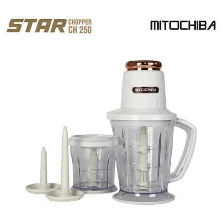 Mitochiba Chopper CH-250 / CH250 - 3 Tingkat 9 Mata Pisau - New Star Blade - Penggiling Daging Buah dan Sayur