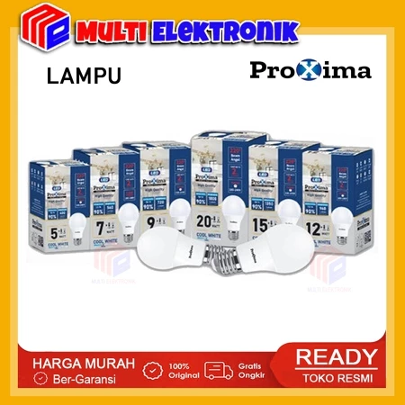 Proxima Lampu LED Murah Berkualitas Putih White 5 7 9 12 15 20 Watt