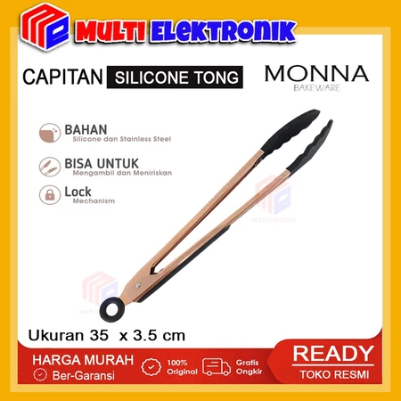 Monna Bakeware Silicone Tongs / Capit Makanan Serbaguna