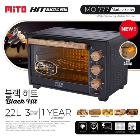 MITO Oven Listrik MO777 HIT (Wood Series) Kapasitas 22 Liter