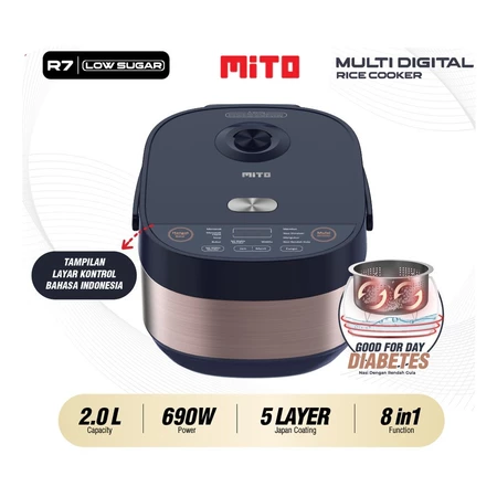 Mito Rice Cooker Multi Digital R7 kapasitas 2 Liter 
