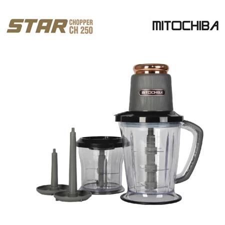 Mitochiba Chopper CH-250 / CH250 - 3 Tingkat 9 Mata Pisau - New Star Blade - Penggiling Daging Buah dan Sayur