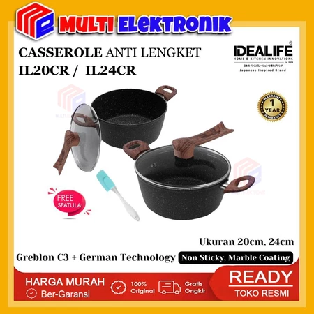 IDEALIFE Casserole Cookware - Panci Casserole Serbaguna