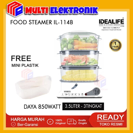 Idealife Food Steamer Idealife Pengkukus Makanan IL-114B / IL 114B / IL114B