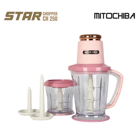 Mitochiba Chopper CH-250 / CH250 - 3 Tingkat 9 Mata Pisau - New Star Blade - Penggiling Daging Buah dan Sayur