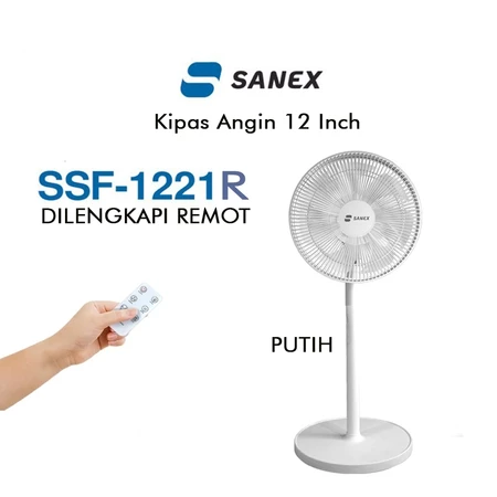Sanex Kipas Angin SSF-1221 / SSF-1221R / SSF-1231 Stand & Desk Fan 12 Inch