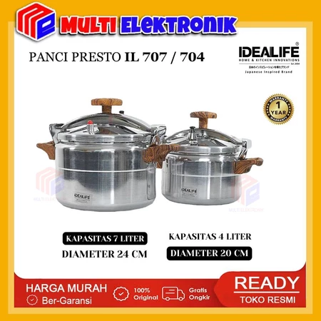 IDEALIFE Panci Presto Cocok Dengan Semua Jenis Kompor - Pressure Cooker