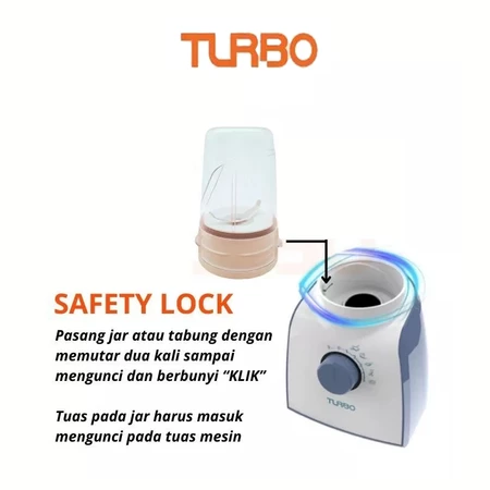 Turbo Blender Plastik EHM8097 / EHM-8097 Kapasitas 2 Liter 5 Pilihan Kecepatan Low Watt