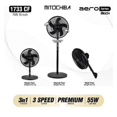 Mitochiba Kipas Angin Aero Series 3in1 Multifungsi 1733CF / 1733CFR Ukuran 16 Inch