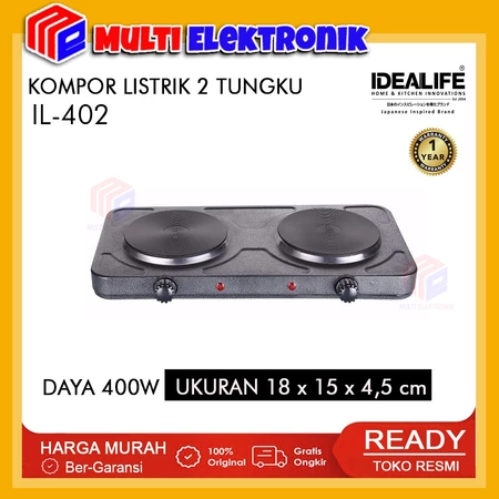 Idealife Kompor Listrik 2 Tungku - Electronic Hot Stove IL-402