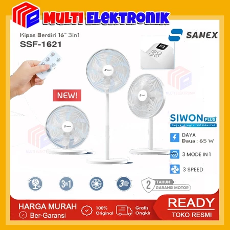 Sanex Kipas Angin SSF-1621 / SSF-1621R 3IN1 Fan Ukuran 16 Inch